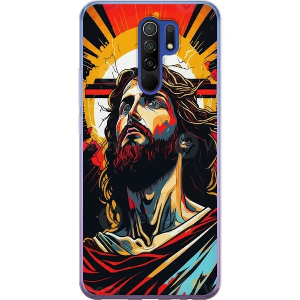 Xiaomi Redmi 9 Genomskinligt Skal Jesus & Kort – religiöst motiv med djup symbolik