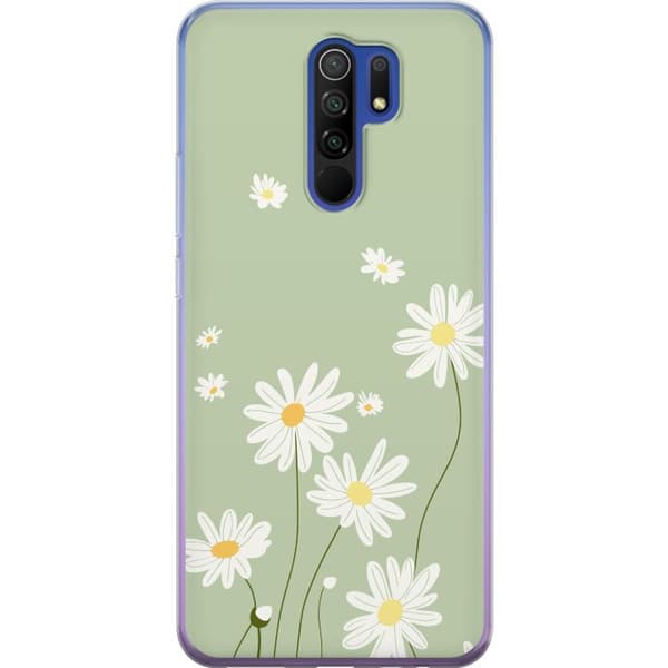 Xiaomi Redmi 9 Läpinäkyvä kuori Papukaijanpaparit - kukallinen kuviointi ruotsalaiseen kesätyyliin