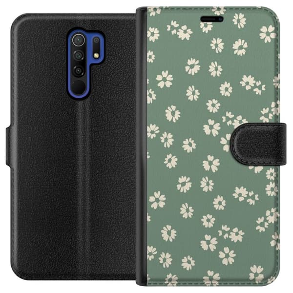 Xiaomi Redmi 9 Tegnebogsetui Blomsterdrøm - Farverigt Blomstermønster