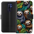 Miniatyrbillede 1 af 3: Xiaomi Redmi 9 Tegnebogsetui Sengångarstil - afslappet motiv med sød dovendyr