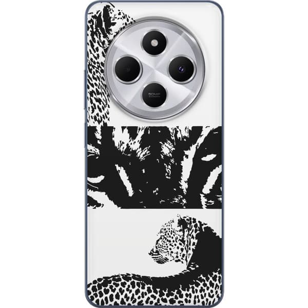 Xiaomi Redmi 14C Gjennomsiktig deksel Leopard Faces