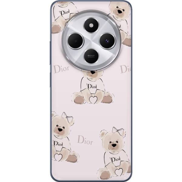 Xiaomi Redmi 14C Gjennomsiktig deksel Teddy Dior Vibes - luksuriøs teddybjørn i motestil