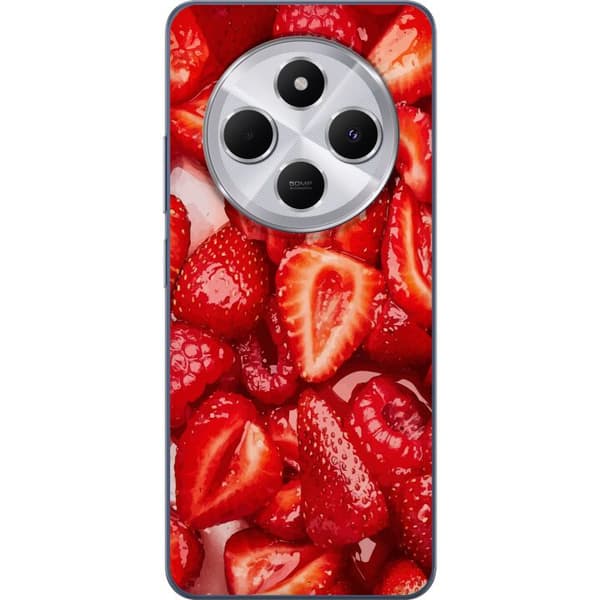 Xiaomi Redmi 14C Genomskinligt Skal Jordgubbsmönster – sött motiv med sommarkänsla