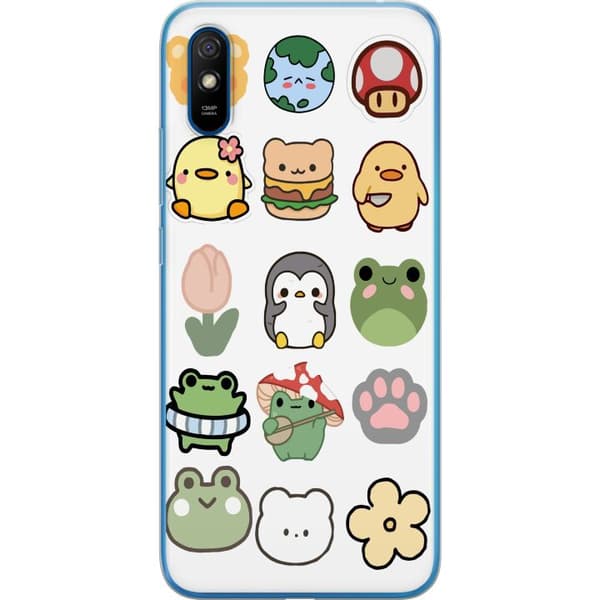 Xiaomi Redmi 9A Läpinäkyvä kuori Kawaii Friends
