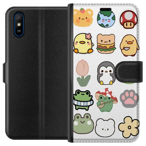 Xiaomi Redmi 9A Tegnebogsetui Kawaii Friends