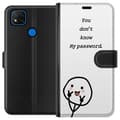 Miniatyrbild 1 av 3: Xiaomi Redmi 9C Plånboksfodral You Don’t Know My Password – edgy textmotiv med attityd