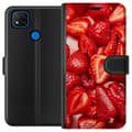 Miniatyrbillede 1 af 3: Xiaomi Redmi 9C Tegnebogsetui Jordbærmønster - sødt motiv med sommerstemning