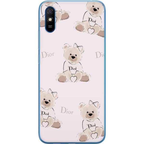 Xiaomi Redmi 9AT Läpinäkyvä kuori Teddy Dior Vibes - ylellinen nalle muotityyliin