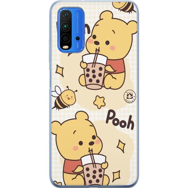 Xiaomi Redmi 9T Läpinäkyvä kuori Nalle Pooh - klassinen karhumotiivi uudessa tulkinnassa