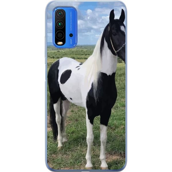 Xiaomi Redmi 9T Läpinäkyvä kuori Hevosen Taika - tyylikäs hevonen rauhallisessa väriskaalassa