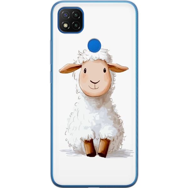 Xiaomi Redmi 9C Gjennomsiktig deksel Søtt Lam - tegneseriestil for barn og babyprodukter