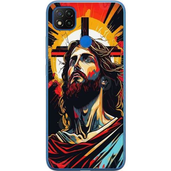 Xiaomi Redmi 9C Läpinäkyvä kuori Jeesus ja Kortti - uskonnollinen motiivi syvällä symboliikalla
