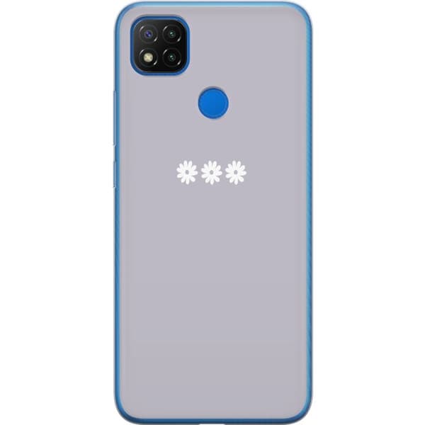 Xiaomi Redmi 9C Läpinäkyvä kuori Lila Blomminimalismi - tyylikäs kukkakuva lila taustalla