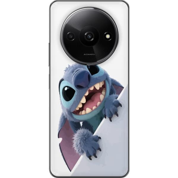 Xiaomi Redmi A3 Genomskinligt Skal Happy Stitch – glad figur med charmig uttryck