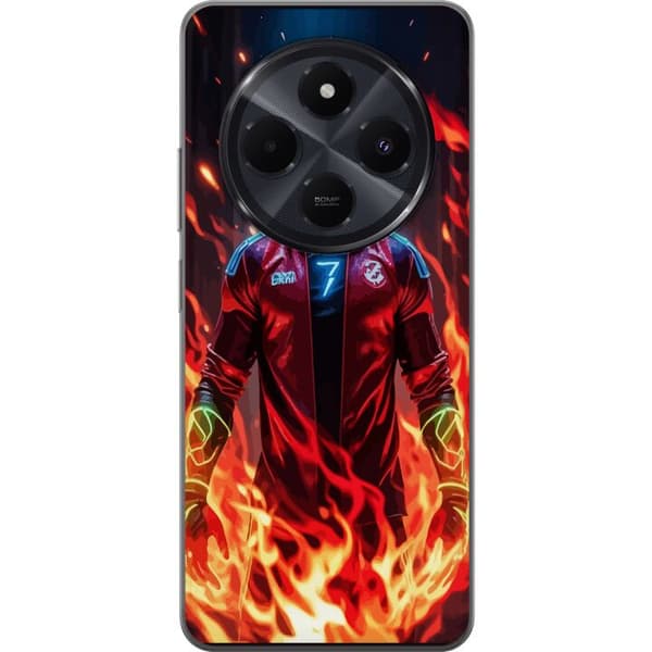 Xiaomi Redmi A4 Gennemsigtig cover Ronaldo Inferno - fodboldhelt i flammer