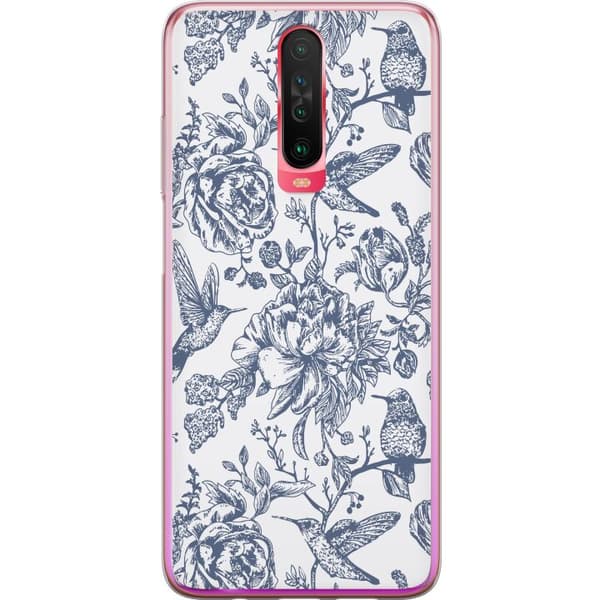 Xiaomi Redmi K30 Läpinäkyvä kuori Kukat & Linnut - Romanttinen Vintage-tyylinen Kuviointi