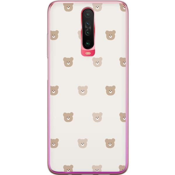 Xiaomi Redmi K30 Gjennomsiktig deksel Teddybakgrunn - søte teddybjørner mot en myk bakgrunn