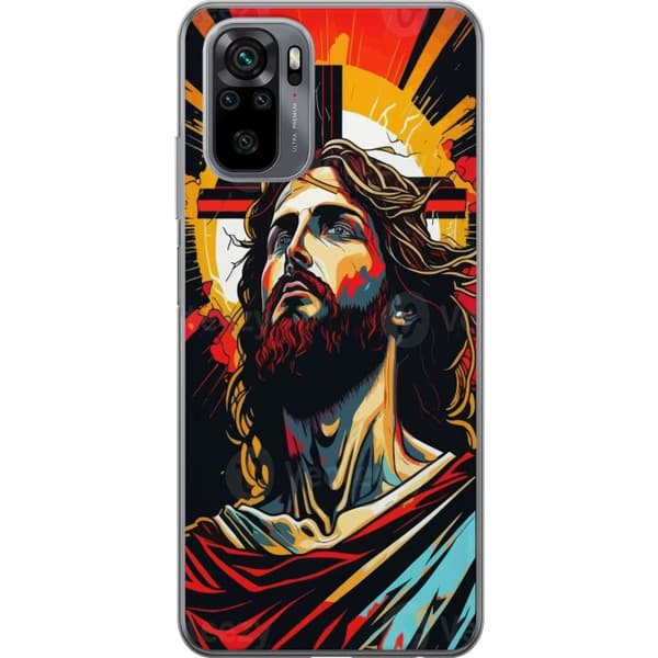 Xiaomi Redmi Note 10 Läpinäkyvä kuori Jeesus ja Kortti - uskonnollinen motiivi syvällä symboliikalla
