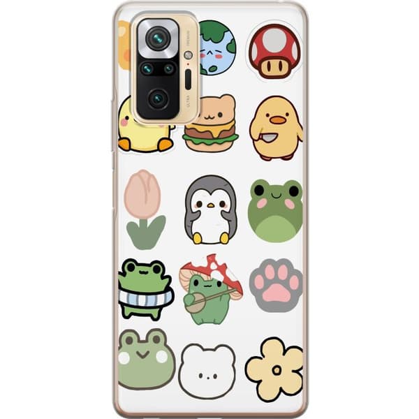 Xiaomi Redmi Note 10 Pro Genomskinligt Skal Kawaii Friends – söta figurer i japansk stil