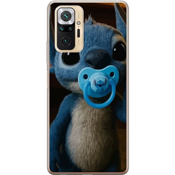 Xiaomi Redmi Note 10 Pro Genomskinligt Skal Stitch & Napp – babytema med söt karaktär