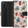 Pikkukuva 1 / 3: Xiaomi Redmi Note 11 Lompakkokotelo Marjat & Kukat - kuvio, jossa on sinisiä kukkia ja metsänmarjoja