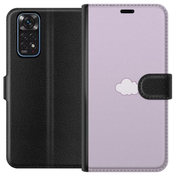 Xiaomi Redmi Note 11 Tegnebogsetui Lilla Sky - minimalistisk sky på lilla baggrund