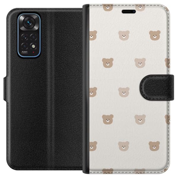 Xiaomi Redmi Note 11 Lommeboketui Teddybakgrunn - søte teddybjørner mot en myk bakgrunn