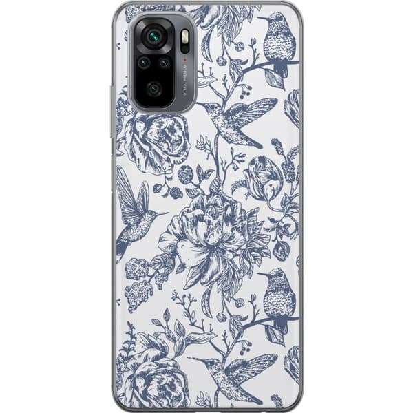 Xiaomi Redmi Note 10S Läpinäkyvä kuori Kukat & Linnut - Romanttinen Vintage-tyylinen Kuviointi