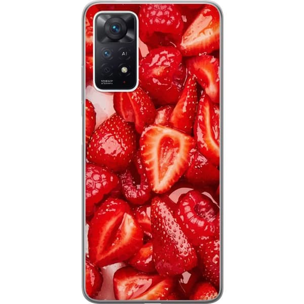 Xiaomi Redmi Note 11 Pro Läpinäkyvä kuori Mansikkakuviointi - makea motiivi kesäfiiliksellä