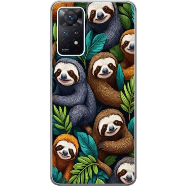 Xiaomi Redmi Note 11 Pro Genomskinligt Skal Sengångarstil – avslappnat motiv med söt sengångare