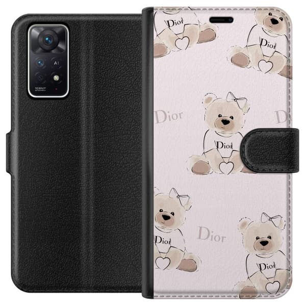 Xiaomi Redmi Note 11 Pro 5G Plånboksfodral Teddy Dior Vibes – lyxig nalle i fashionstil