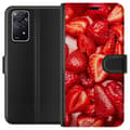 Pikkukuva 1 / 3: Xiaomi Redmi Note 11 Pro 5G Lompakkokotelo Mansikkakuviointi - makea motiivi kesäfiiliksellä