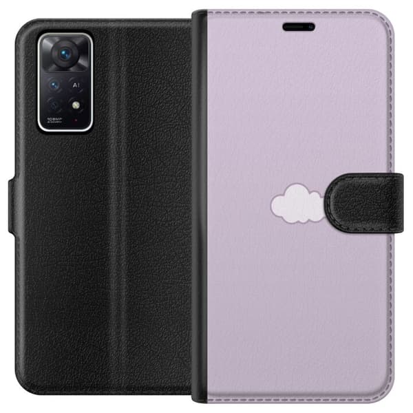 Xiaomi Redmi Note 11 Pro 5G Lompakkokotelo Lila Pilvi - minimalistinen pilvi lila taustalla