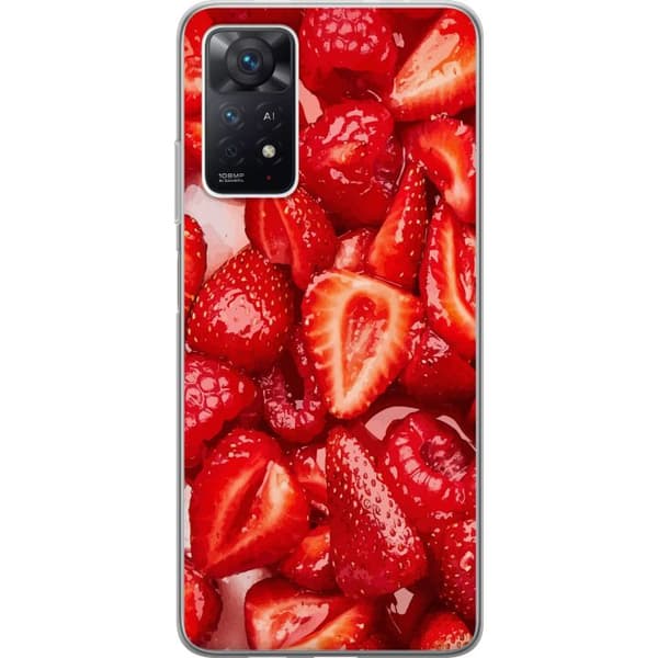 Xiaomi Redmi Note 11 Pro 5G Genomskinligt Skal Jordgubbsmönster – sött motiv med sommarkänsla