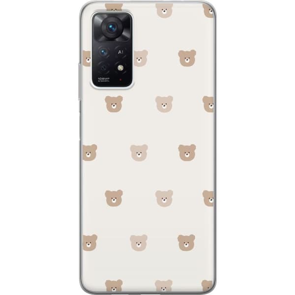Xiaomi Redmi Note 11 Pro 5G Gjennomsiktig deksel Teddybakgrunn - søte teddybjørner mot en myk bakgrunn