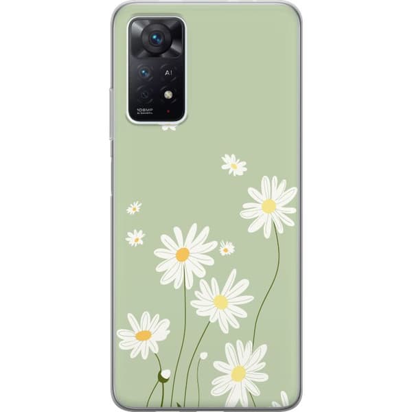 Xiaomi Redmi Note 11 Pro 5G Genomskinligt Skal Prästkragar – blommigt mönster i svensk sommarstil