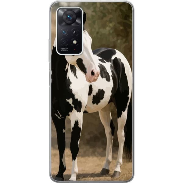 Xiaomi Redmi Note 11 Pro 5G Genomskinligt Skal Vacker Häst – elegant illustration av hästmotiv