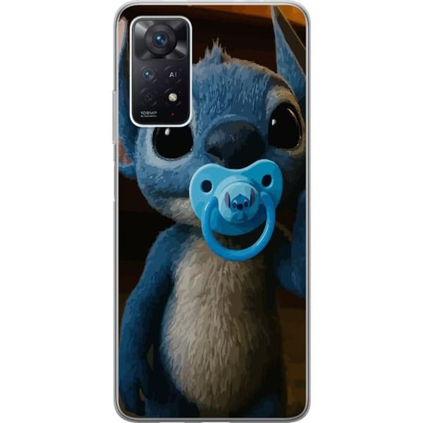 Xiaomi Redmi Note 11 Pro 5G Genomskinligt Skal Stitch & Napp – babytema med söt karaktär