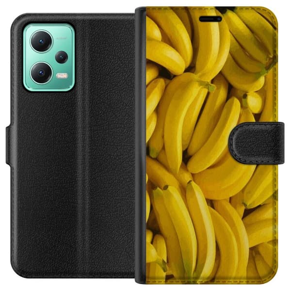 Xiaomi Redmi Note 12 Lommeboketui Banana mønster