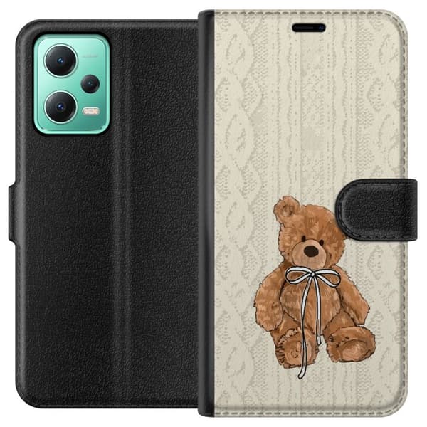 Xiaomi Redmi Note 12 Lommeboketui Liten Bamse – klassisk bamse i enkel design