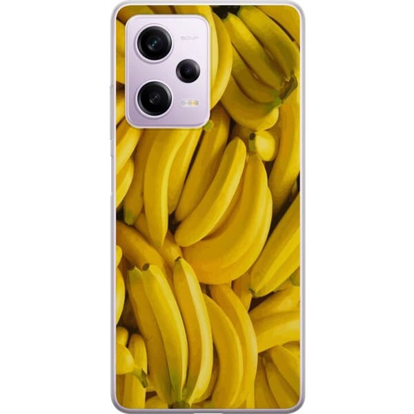 Xiaomi Redmi Note 12 Pro Gennemsigtig cover Banan mønster