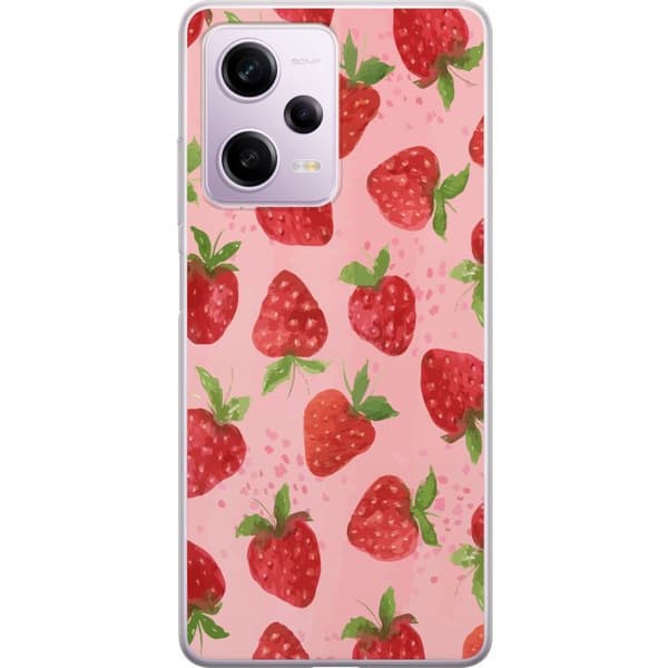 Xiaomi Redmi Note 12 Pro Läpinäkyvä kuori Mansikkahaaveet - Retrot tyyli mansikkakuviointi