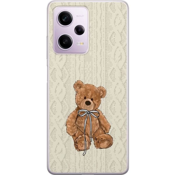 Xiaomi Redmi Note 12 Pro Genomskinligt Skal Liten Nalle – klassisk nalle i enkel design