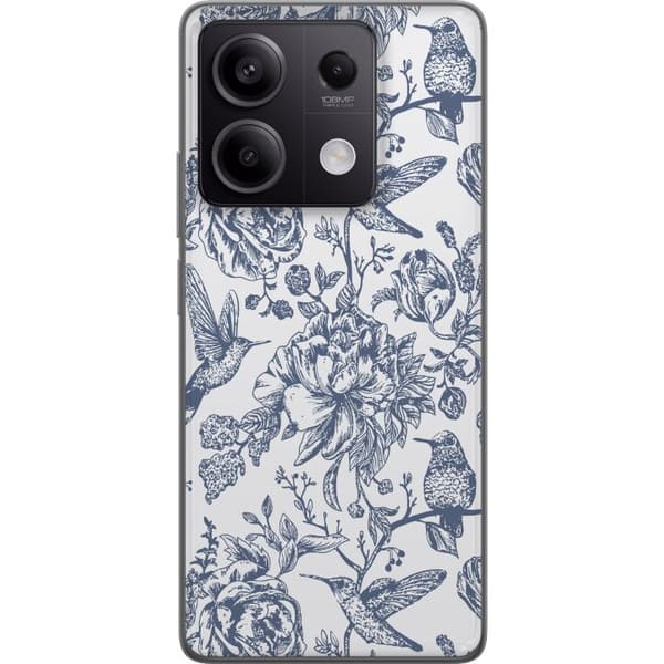 Xiaomi Redmi Note 13 Läpinäkyvä kuori Kukat & Linnut - Romanttinen Vintage-tyylinen Kuviointi