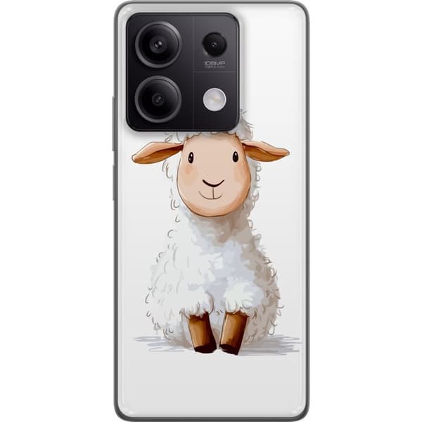 Xiaomi Redmi Note 13 Läpinäkyvä kuori Suloinen Lammas - lasten ja vauvan tuotteita sarjakuvatyyliin