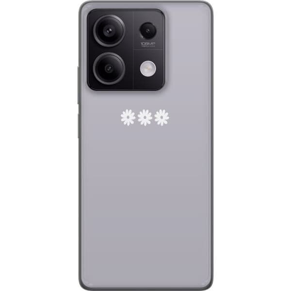 Xiaomi Redmi Note 13 Läpinäkyvä kuori Lila Blomminimalismi - tyylikäs kukkakuva lila taustalla