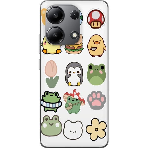 Xiaomi Redmi Note 13 4G Läpinäkyvä kuori Kawaii Friends
