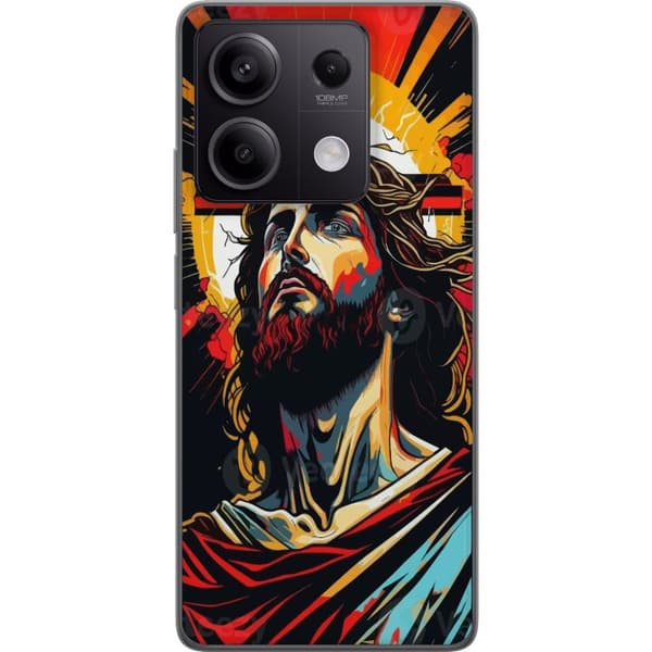 Xiaomi Redmi Note 13 Pro Läpinäkyvä kuori Jeesus ja Kortti - uskonnollinen motiivi syvällä symboliikalla