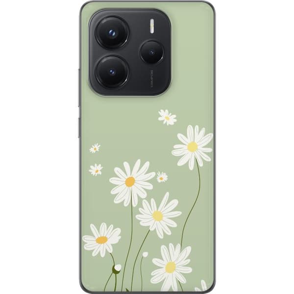 Xiaomi Redmi Note 14 Genomskinligt Skal Prästkragar – blommigt mönster i svensk sommarstil