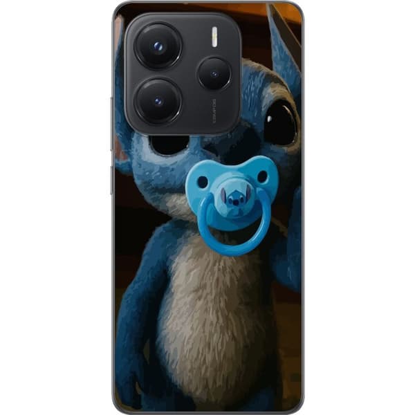 Xiaomi Redmi Note 14 Gjennomsiktig deksel Stitch & Napp - babytema med søt karakter